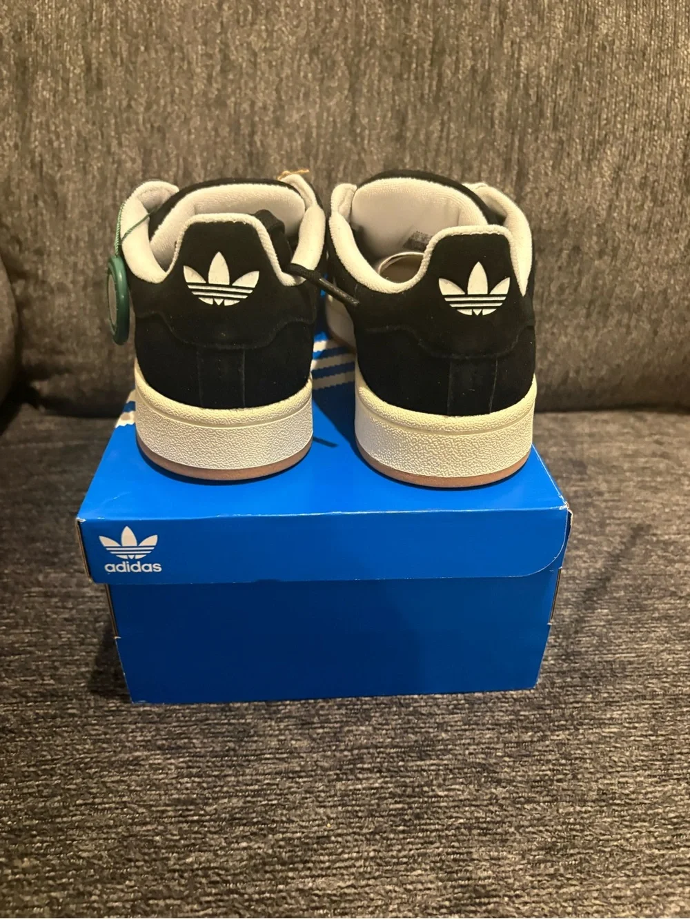 Adidas Campus Men's Black Suede Sneakers - White Laces size 5.5